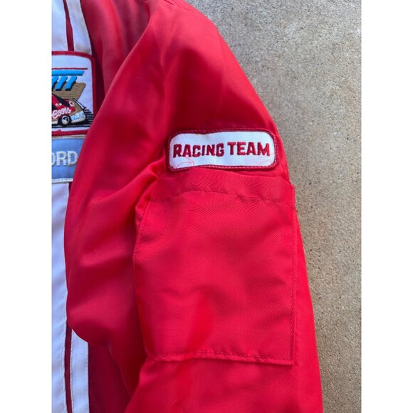 Vintage Great Lakes Sportswear Bill Elliott Pit Crew Racing Jacket Red/White Str - Picture 3 of 7